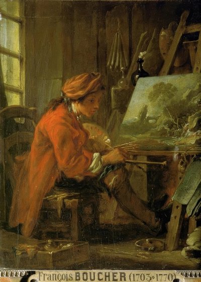 The Painter in His Studio by François Boucher